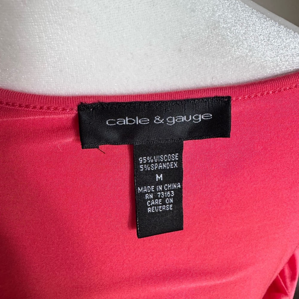Cable & Gauge Coral Ruched Women’s Sleeveless Tank Top - Picture 5 of 5
